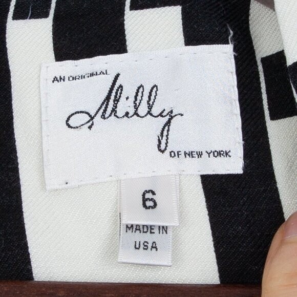 Milly of New York Geo Print Swing Dress Size 6 - Picture 4 of 11